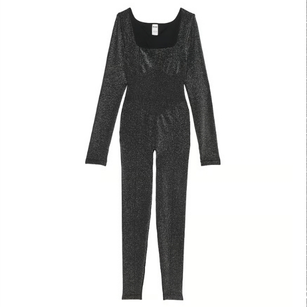 PINK Victoria's Secret Shimmering Black Jumpsuit